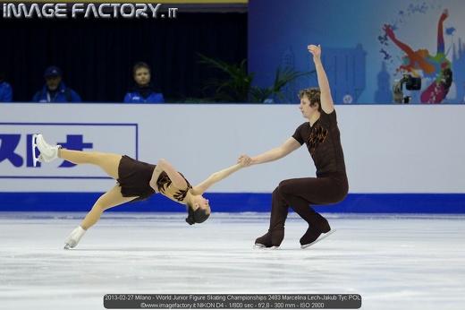 2013-02-27 Milano - World Junior Figure Skating Championships 2483 Marcelina Lech-Jakub Tyc POL